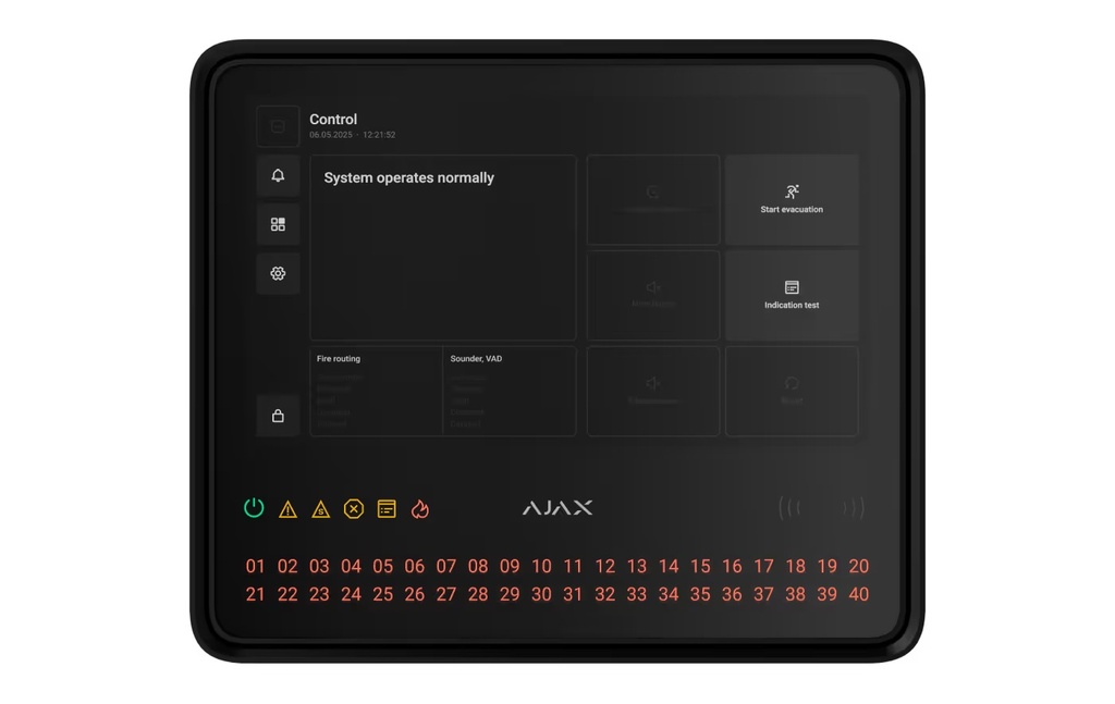 Ajax EN54 Fire Hub (8EU) ASP black 125733.315.BL 					 