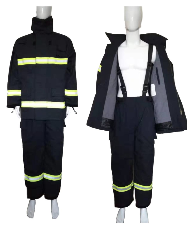 Sunreach Firefighting Suit _Size Navy Blue, L# 8 sets) SR-F1011 / EN469:2005 / AI:2006