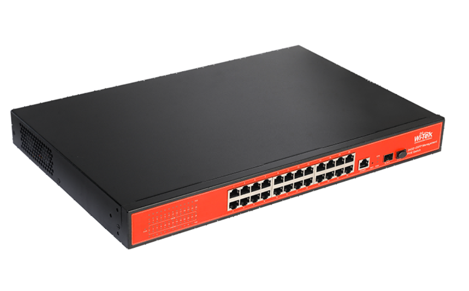 Wi-Tek 24 Port 1000m PoE+4 Port 1000m Combo WI-PS328GF
